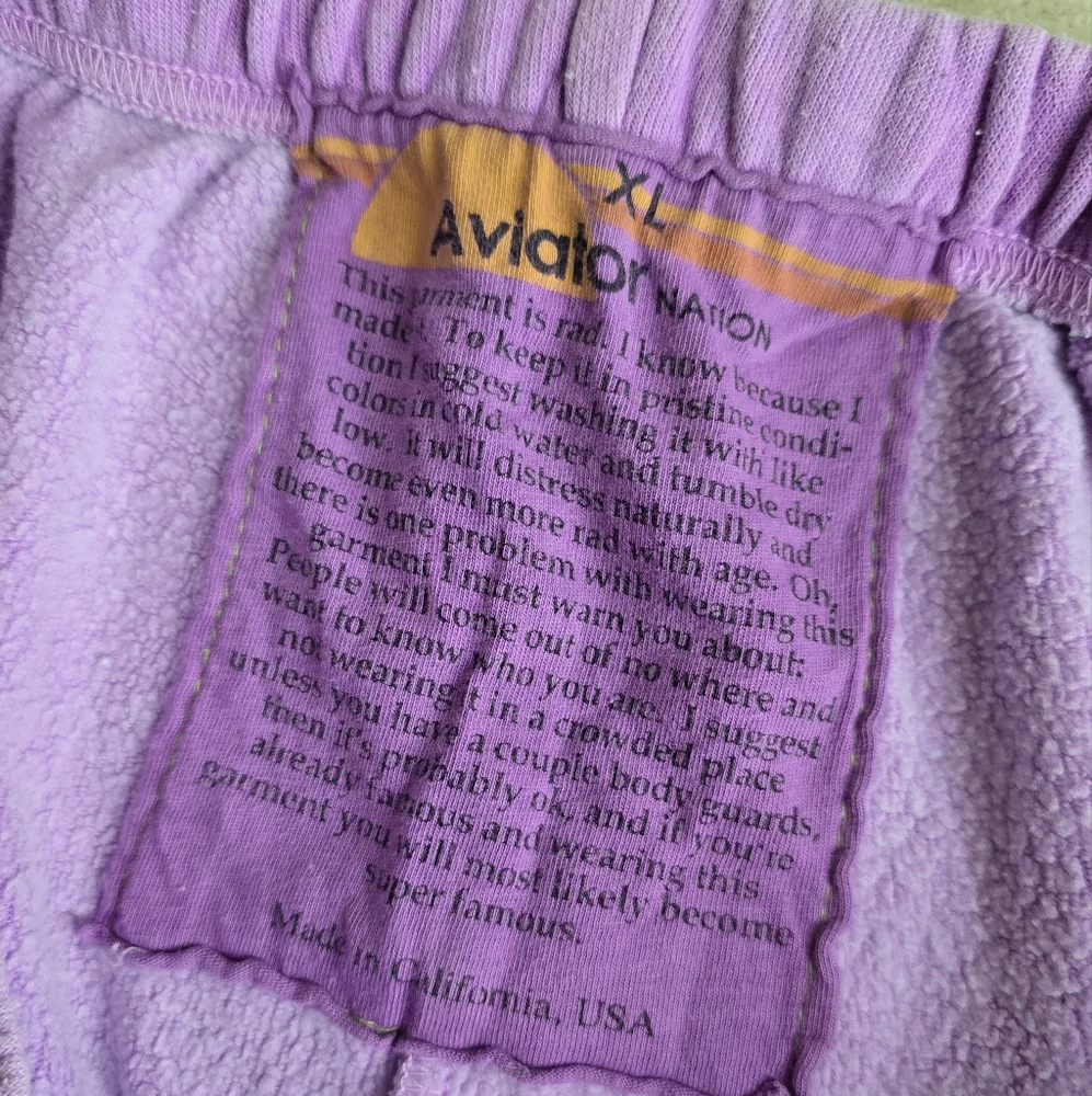 AVIATOR NATION LOGO WOMENS SWEATPANTS in PURPLE - Picture 11 of 12